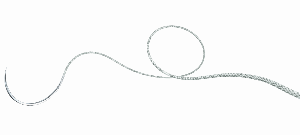 NOVOSYN безбарвний, USP 5/0 (1) 45см зворотно-ріжуча голка, 3/8 кола